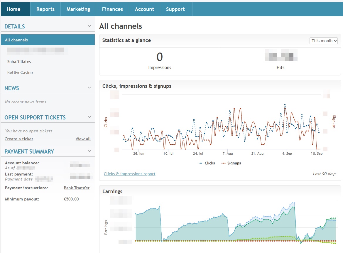 L'accueil de l'interface du programme